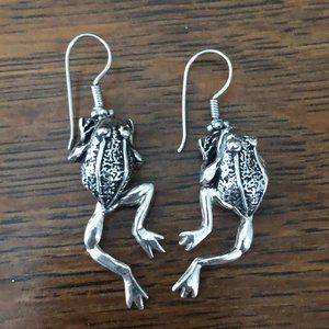 $64  Estate Sterling Silver Earrings   Marked MEX 925 TS-100